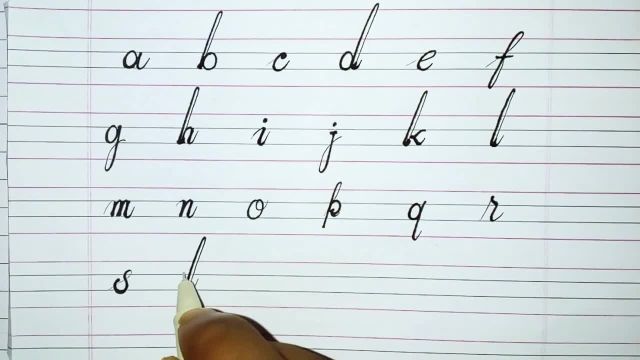 نحوه نوشتن الفبای کوچک انگلیسی | حروف کوچک خط شکسته