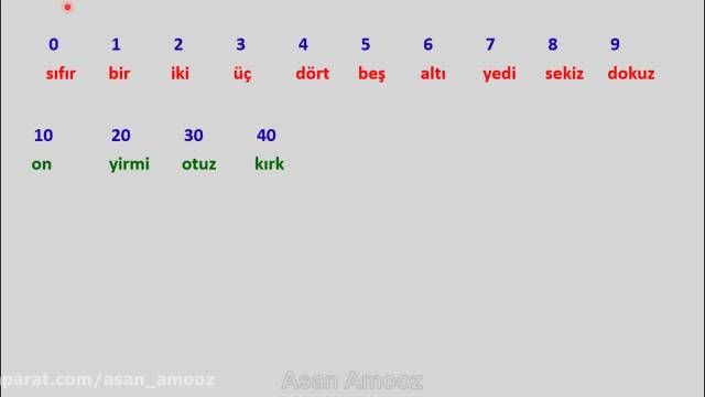 آموزش زبان ترکی استانبولی|اعداد سه رقمی