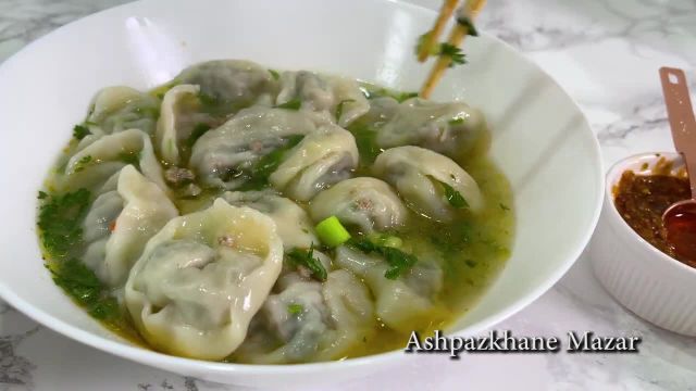 دستور پخت سوپ آشک گوشتی خوشمزه و مجلسی غذای اصیل افغانی