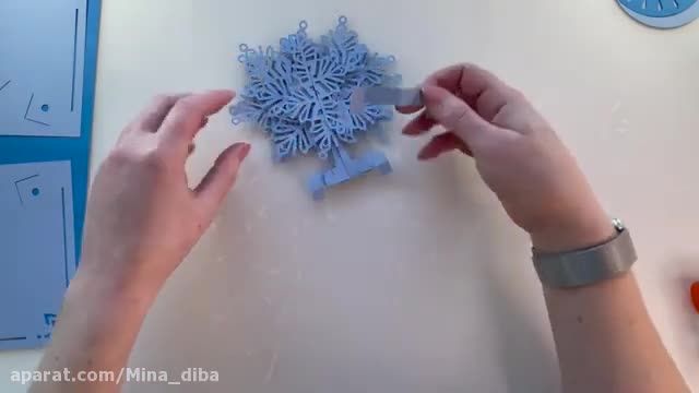 کاردستی ویژه کریسمس || کارت تبریک دونه برف سه بعدی