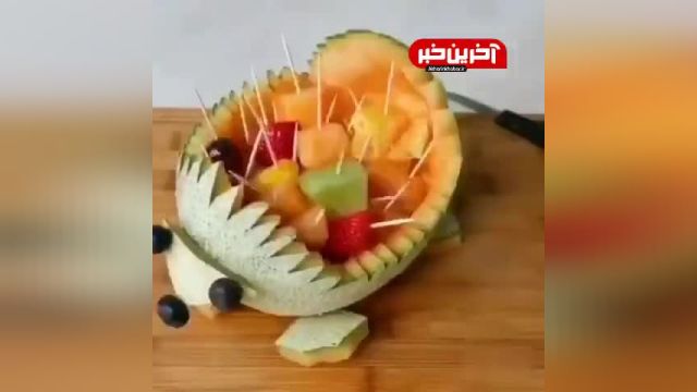 آموزش میوه آرایی خربزه | ویدیو