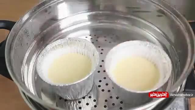 فیلم روش تهیه کاپ کیک شیری بدون فر