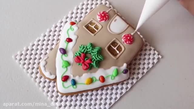 آموزش دیزاین شیرینی های کریسمس با تم جشن کریسمس
