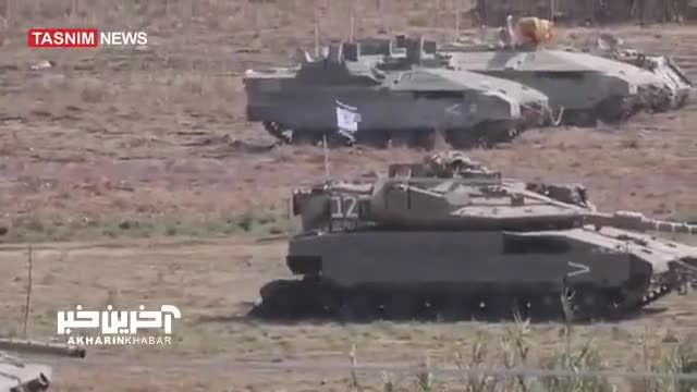فرار نظامیان اسرائیلی هنگام شنیدن آژیر خطر