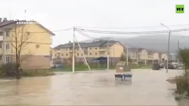 سیل و طوفان شدید در مناطقی از روسیه