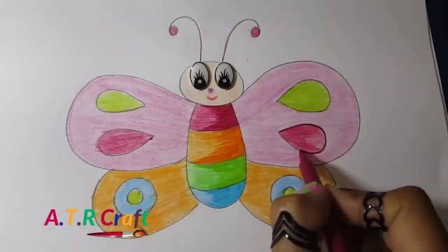 آموزش نقاشی ساده پروانه - طراحی آسان و جذاب پروانه