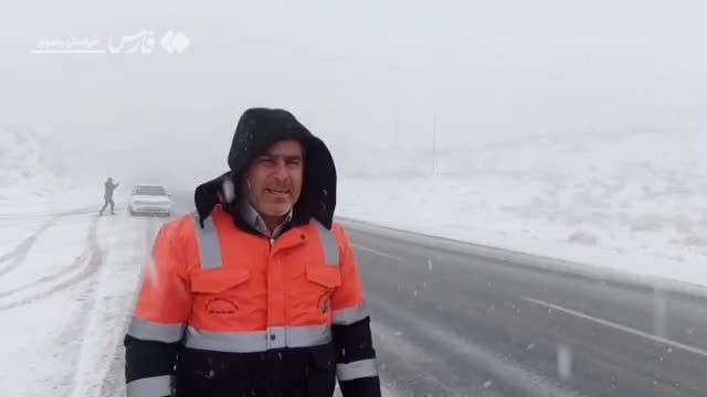آخرین وضعیت جاده مشهد - تربت‌حیدریه پس از بارش برف