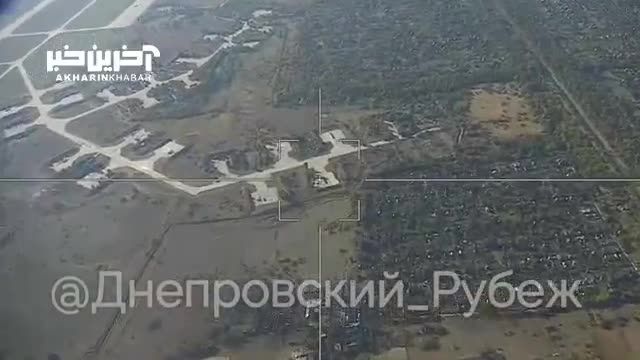 حمله پهپاد کامیکازه روسیه به جنگنده اوکراینی | فیلم