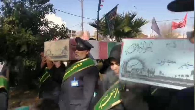 ویدئویی از ورود شهدای گمنام به شهر یزد