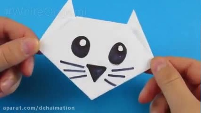 کاردستی گربه کاغذی مناسب پیش دبستانی