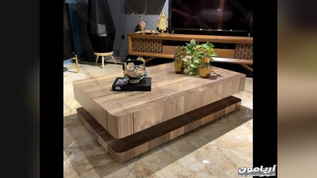 جدیدترین مدل میز جلو مبلی چوبی