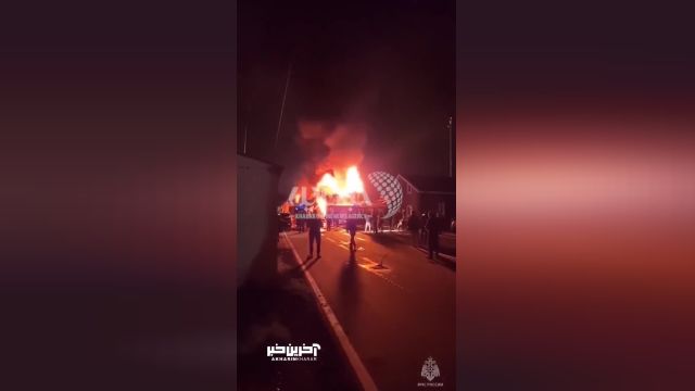 آتش سوزی گسترده در یک فروشگاه لوازم ساختمانی در مسکو