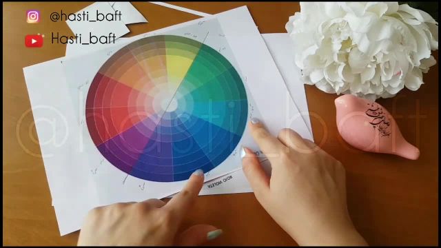 مهارت ترکیب رنگ‌ ها در بافت سبد تریکو