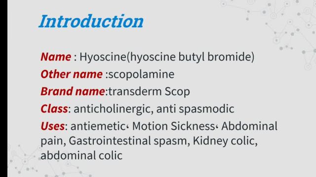 هر آنچه باید در مورد هیوسین بدانید Hyoscine | داروی ضد اسپاسم و ضد تهوع