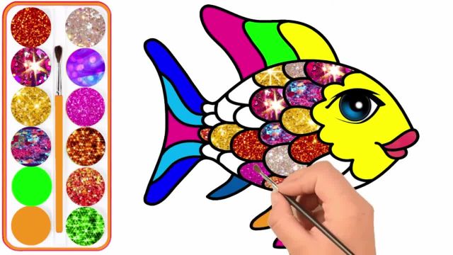 آموزش آسان نقاشی ماهی برای کودکان و دختران