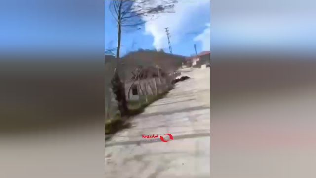 ویدئویی از وزش باد بسیار شدید در استان گیرسون ترکیه