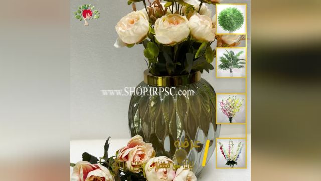 لیست بوته گل مصنوعی پیونی 10 گل جنس پارچه ای کیفیت عالی پخش از فروشگاه ملی