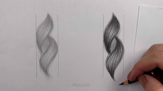 آموزش طراحی مو تیره و روشن با سبک هایپررئال با مداد
