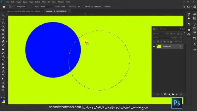 قسمت 47 آموزش رایگان فتوشاپ به زبان فارسی : سطل رنگ