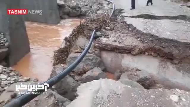 سیلاب مسیر ارتباطی ‌40 روستای پلدختر را تخریب کرد