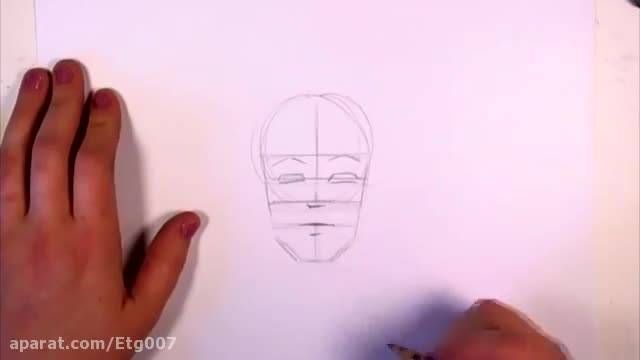 ترفند طراحی چهره مردانه/آموزش نقاشی پرتره
