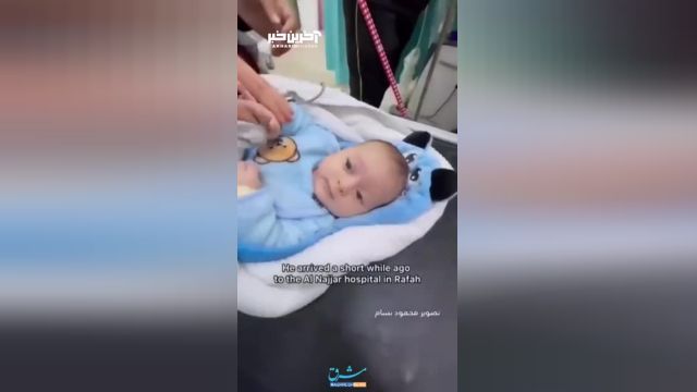 نجات نوزاد شیرخوار در غزه از داخل خانه‌ای بمباران شده