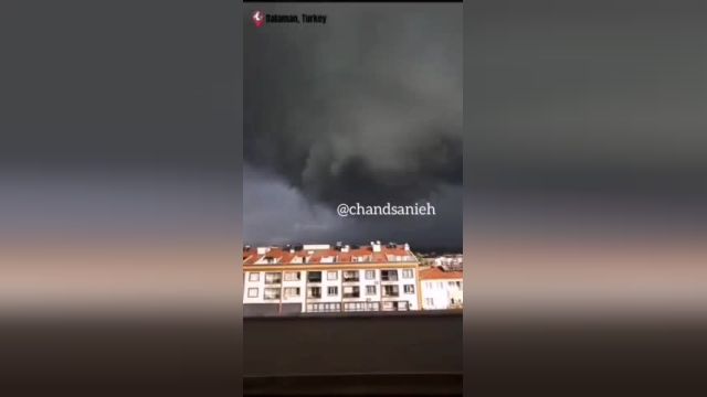 وقوع گردباد مهیب در دالامان ترکیه