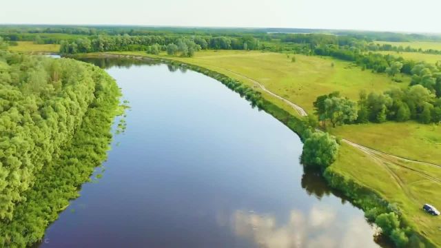 نمایی از رودخانه های اوکراین | فیلم پهپادی رودخانه دسنا + موسیقی