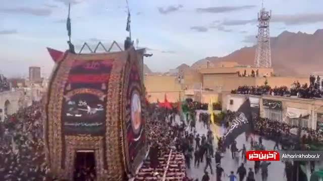 مراسم نخل برداری عصر شهادت حضرت علی(ع) در یزد | ویدیو