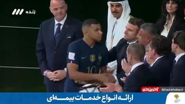 مراسم کامل اهدای مدال بازیکنان فرانسه و کاپ قهرمان جام‌جهانی به آرژانتین | ویدیو