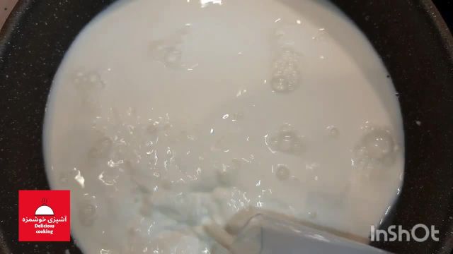 طرز تهیه دسر بیسکویتی با شیر | ویدیو