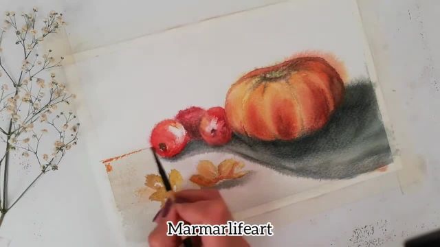 آموزش نقاشی زیبای هالووینی با آبرنگ