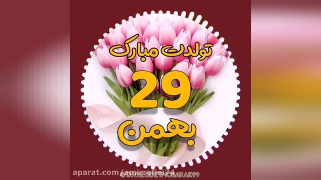 کلیپ تبریک تولد 29 بهمن || بهمن ماهی مهربام تولدت مبارک