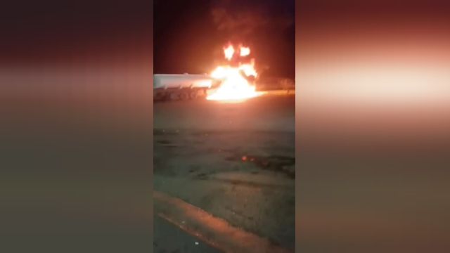 آتش گرفتن یک تانکر سوخت در اصفهان