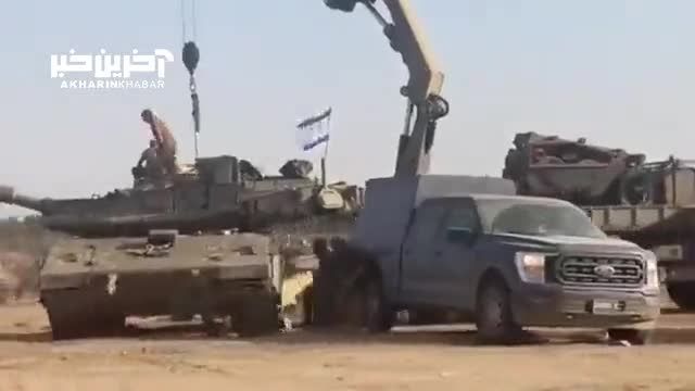 استقرار تانک های ارتش رژیم صهیونیستی در نزدیکی غزه
