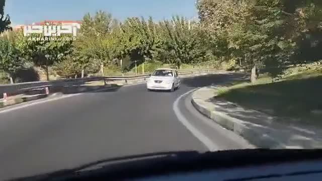 دنده عقب رفتن در اتوبان همت؛ اقدام عجیب راننده تهرانی