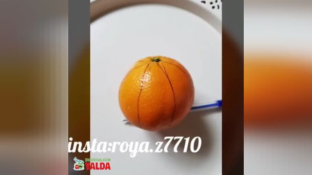 آموزش تزئین پرتقال برای میوه آرایی شب یلدا