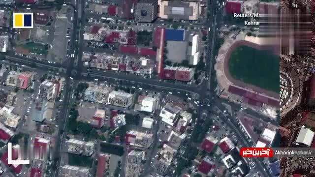 تصاویر ماهواره‌ای از قبل و بعد از زلزله مرگبار ترکیه | ویدیو