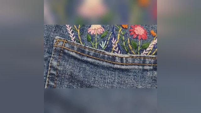 راهنمای گلدوزی روی شلوار جین
