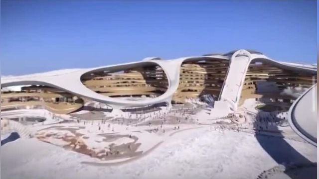 ساخت پیست اسکی در دل بیابان‌ عربستان
