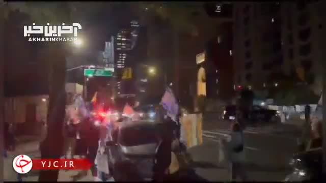 معترضان نتانیاهو در مقابل هتل محل اقامت او در نیویورک تجمع کردند