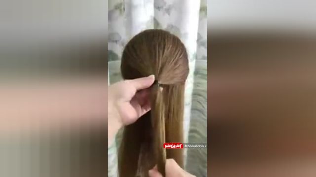 بستن موی بلند به روش ساده | فیلم