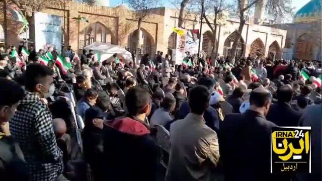تظاهرات گسترده مردم اردبیل در حمایت از غزه