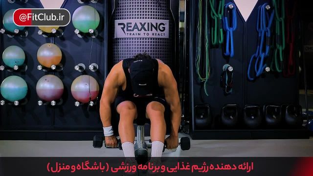 آموزش حرکت نشر خم پرسی نشسته با استفاده از دمبل