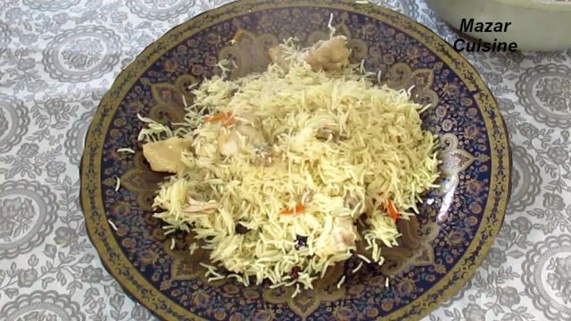 طرز تهیه  قابلی پلو افغانی با مرغ | دستور پخت مرغ پلو