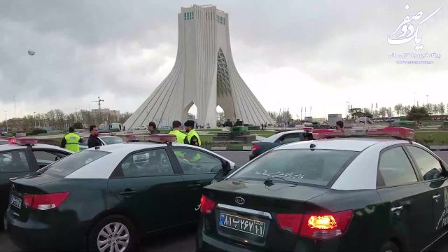 رزمایش نوروزی پلیس پایتخت در میدان آزادی با حضور سردار احمدرضا رادان