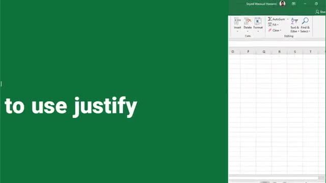 معرفی و کاربرد ابزار Justify در اکسل