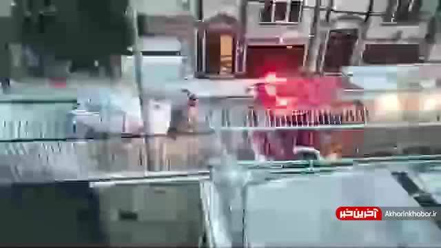 انفجار یک پژو 206 در خانی‌آباد تهران | ویدیو