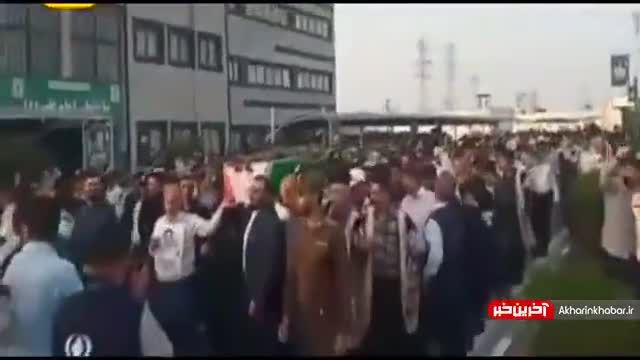 مراسم تشییع شهید محمد قنبری در اهواز | ویدیو
