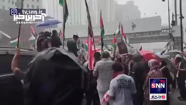 نشان دادن همبستگی مردم مالزی با فلسطین از طریق تظاهرات